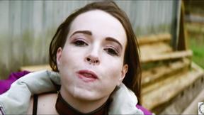 ”Electric play, piss, & rope suspension in a NJ forest for submissive Brooke Jo”