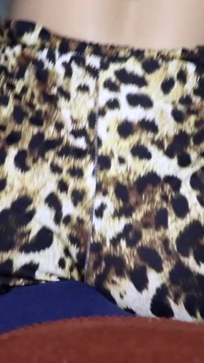 POV Assjob Lap Dance in Sexy Leopard Shorts   Clip 1