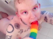 Queer FTM Boy Does BJs And Ass Bounce