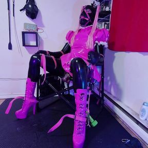 Sissy Maid Self Bondage Chair Strapped