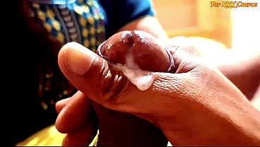 My step-sister giving hot hand job without mood.