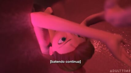 3DGSPOT - Tiny Trans Fucks With Giant Busty Trans! PORTUGUESE SUBTITLES! UNCENSORED SEX!
