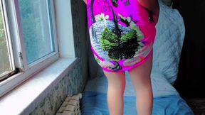 Playful Trans Girl Trying on Cute Summer Dress