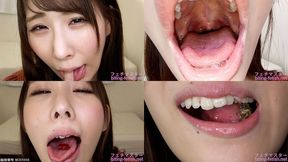 Mai Hoshikawa - Showing inside cute girl's mouth, chewing gummy candys, sucking fingers, licking and sucking human doll, and chewing dried sardines mout-163 - 1080p