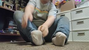 After Work: Stinky, Sweaty White Socks