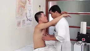 Asian Doctor Inspects Twinks Ass With Dildo