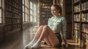 my girlfriend loves risky sex, so i fuck her in the library [ai]
