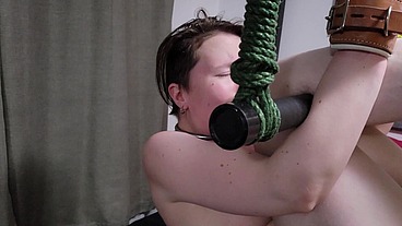 A very evil bondage concept my Owner refers to as the 'parrot perch'. This was our first time testing out this idea but I'm s...