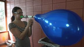 Scarlet Blows a Double-stuffed Pair of 16" Round Balloons to Bursting (MP4 - 720p)