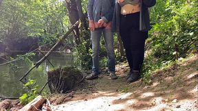 Perfect stranger MILF jerked me off near the lake