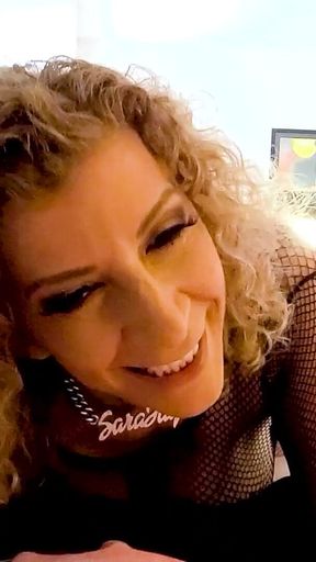 Full Legendary Sara Jay Fucks & Sucks Lucky Fan - Gets Cum in Mouth