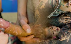 2 Heavy Tattoo Girls Get Ass Fucked by a Big Dick