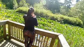 Fat Booty Milf Wears See Through Pants At Public Park