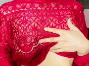 blowjob with 28 cm dildo