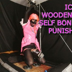 Icy Hot Wooden Pony Self Bondage Torture