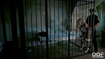 Police officer fucks Kathia Nobili & Rossella Visconti's assholes hard