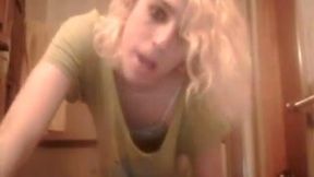 Me, stripping in front of a webcam and stretching my ass