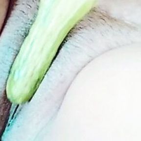 Desi pussy style with cucumber