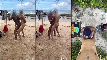 Na praia metendo a vara no negão musculoso
