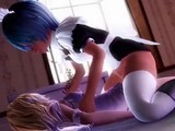 Lovely animated maid is fucking hot shemale in her bed instead of doing her regular job