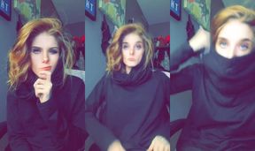 Perfect teen stepsis flashing tiny blonde tits for your face cum