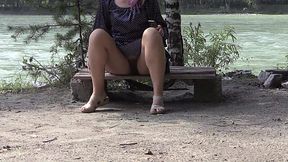 Outdoor Panty Peeping: Hairy Pussy and Juicy Ass Fetish!