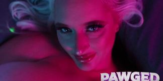 Chunky blonde pawg rides cock in hot interracial scene