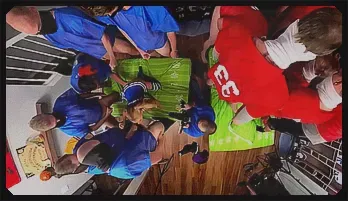 Intense Gangbang with Football Team and Cheerleaders BTS