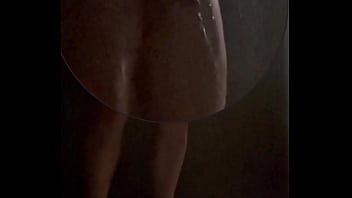 Spying nice ass and pissing in the gym public showers