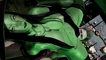 Cuming inside witch Gruntilda on Halloween night - 3D Porn
