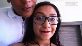 Black cock enters curvy Latina with big natural tits