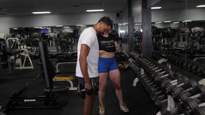 Giving my fitness instructor a BBC creampie in the gym