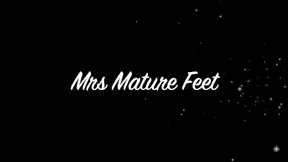 BBW MILF with big tits and love for feet strips at home