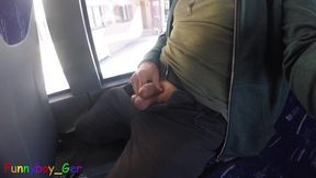 My First Attempt: Jerking off in a Moving Bus, Unfortunately Only with a Limp Cock.