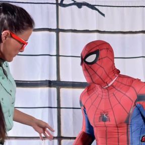 Naughty Aunt Sofie Marie Sucks Spiderman#s Massive Hard Dick