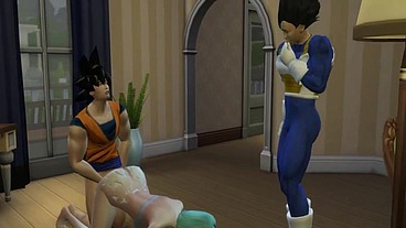 Vegeta has a nightmare Goku Fucks His Wife Bulma In front of him, he hits her hard in the ass Netorare Hentai2