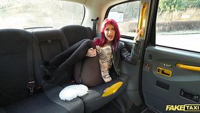 Redhead Atlanta Moreno showed the driver how flexible she is
