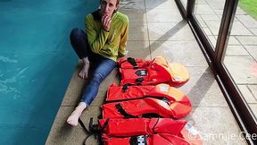 Clothed Life Jacket Comparison In Pool