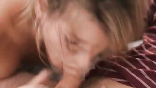Big tits TS bareback fucked by her new roommate