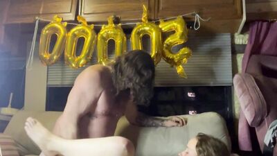 Micky Manson Fucks her step dad for 50k followers and gets creampie