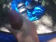 stroking outdoors extended