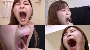 Ayaka Mochiduki - CLOSE-UP of Japanese cute girl YAWNING yawn-08