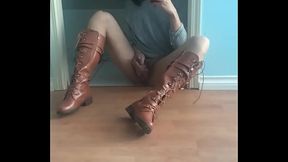 Unloading on New Lace-Up Boots