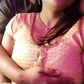 Hot desi sexy big boobs wife and village boyfriend romance in the secret room.