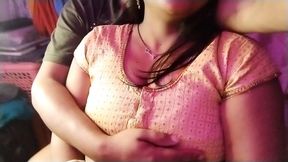 Hot desi sexy big boobs wife and village boyfriend romance in the secret room.