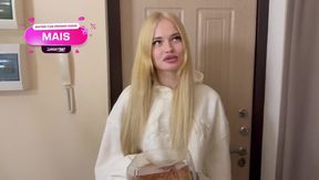Russian Blonde Gets Her Juicy Ass Destroyed by Sticky Cum Pounding her Tight Pussy