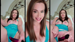 Masturbate With Me to Hot Porn Teal Lingerie JOI, Cum Deep in My Pussy