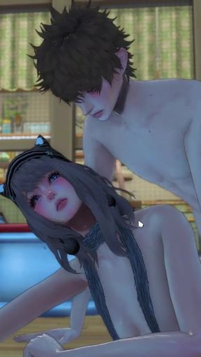 Sims 4 3D - Romantic Afternoon in the Backyard with Asian Couple   Clip 2