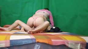 Colombian milf caught on homemade cam giving a wild blowjob
