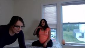 Pregnant lesbians breastfeed each other